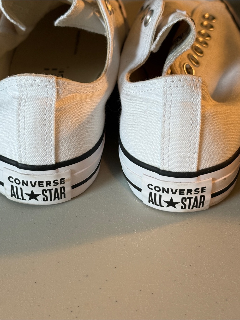 Converse White Low Top Slip-On Sneakers - Picture 5 of 9